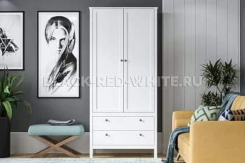 Шкаф Ева (Хельга) SZF2D2S/90 белый фото 2